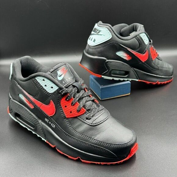 Nike Air Max 90 Leather 'Black Crimson Glacier Ice' - Picture 5 of 10